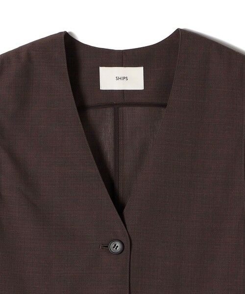 SHIPS / シップス ベスト | 〈防シワ加工〉チノ ウール ボタン ジレ | 詳細26