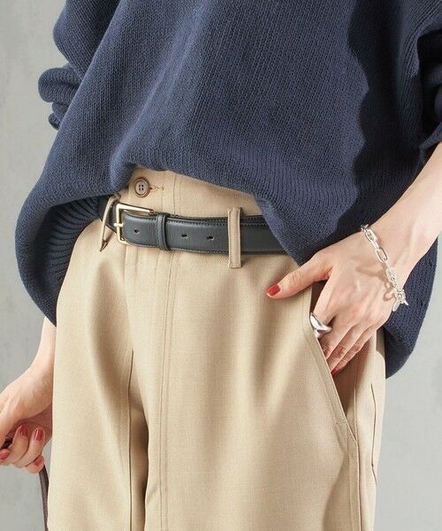 SHIPS / シップス ベルト・サスペンダー | 《追加予約》イタリアン レザー ゴールド バックル ベルト | 詳細1
