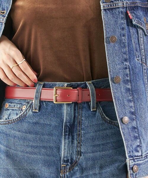 SHIPS / シップス ベルト・サスペンダー | 《追加予約》イタリアン レザー ゴールド バックル ベルト | 詳細7