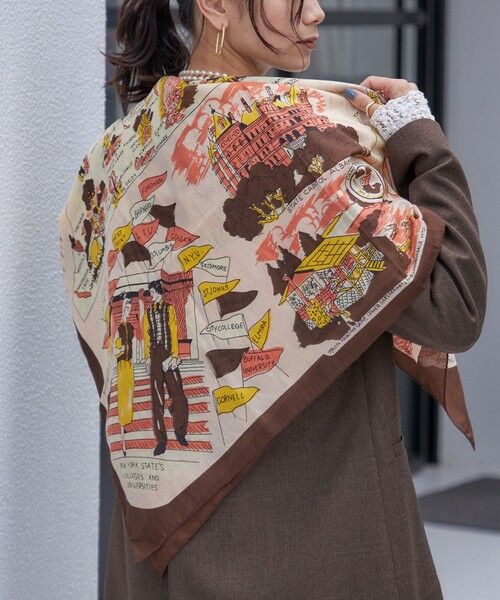 SHIPS / シップス マフラー・ショール・スヌード・ストール | BINDU: スカーフ 100×100 25AW | 詳細2