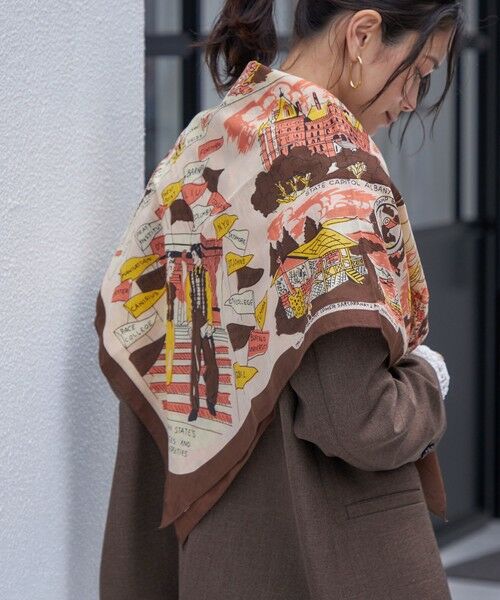 SHIPS for women/シップスウィメン BINDU: スカーフ 100×100 25AW ブラウン ONE SIZE SHIPS for women/シップスウィメン BINDU: スカーフ 100×100 25AW ブラウン ONE SIZE