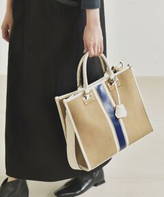 SHIPS / シップス トートバッグ | quaranciel: 2way パイピング ライン スクエア トート バッグ