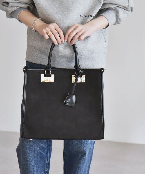 SHIPS / シップス トートバッグ | quaranciel: 2way パイピング ライン スクエア トート バッグ | 詳細14