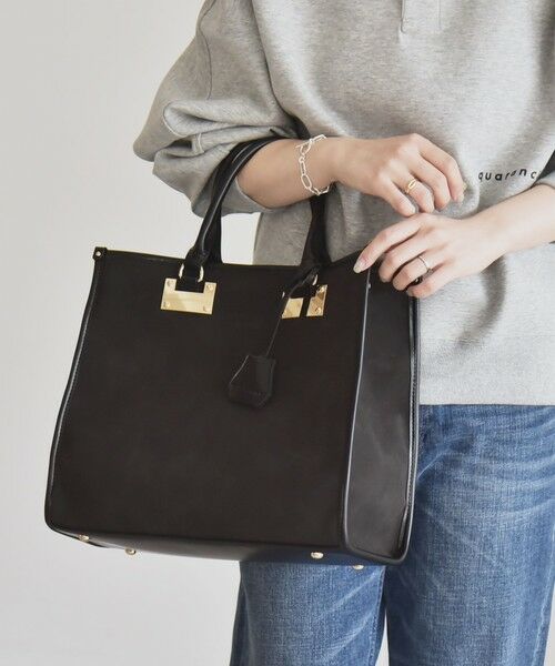 SHIPS / シップス トートバッグ | quaranciel: 2way パイピング ライン スクエア トート バッグ | 詳細9