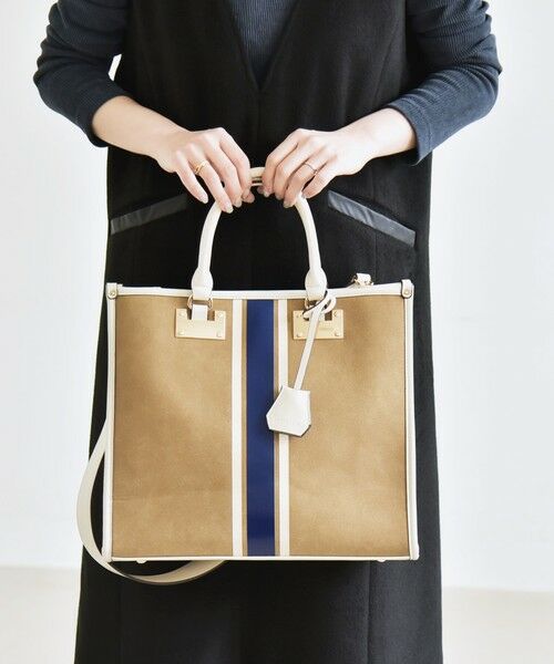 SHIPS / シップス トートバッグ | quaranciel: 2way パイピング ライン スクエア トート バッグ | 詳細19