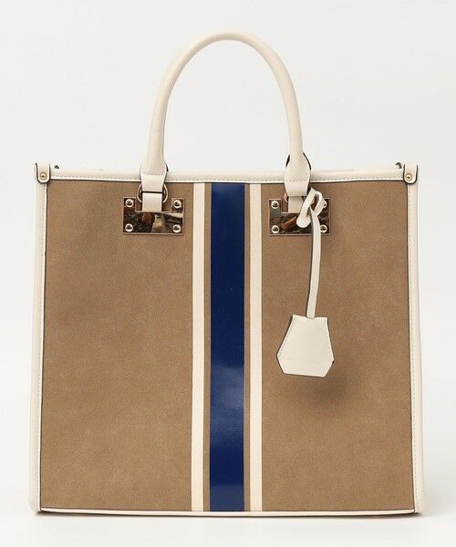 SHIPS / シップス トートバッグ | quaranciel: 2way パイピング ライン スクエア トート バッグ | 詳細23