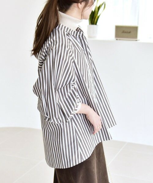 SHIPS / シップス シャツ・ブラウス | quaranciel:〈洗濯機可能〉REPREVE バンドカラー ギャザー パフ シャツ ブラウス | 詳細21