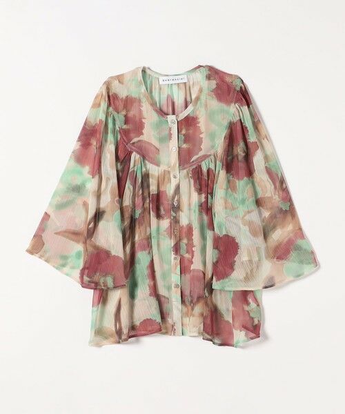 SHIPS / シップス シャツ・ブラウス | quaranciel:〈洗濯機可能〉シアー フラワー プリント ノーカラー ヨーク シャツ ブラウス | 詳細8