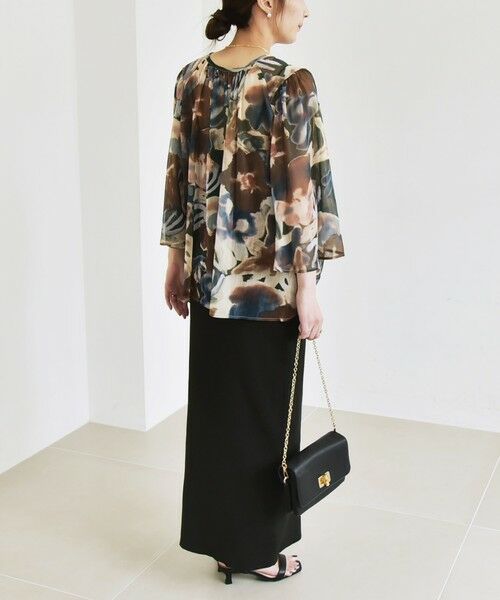 SHIPS / シップス シャツ・ブラウス | quaranciel:〈洗濯機可能〉シアー フラワー プリント ノーカラー ヨーク シャツ ブラウス | 詳細12