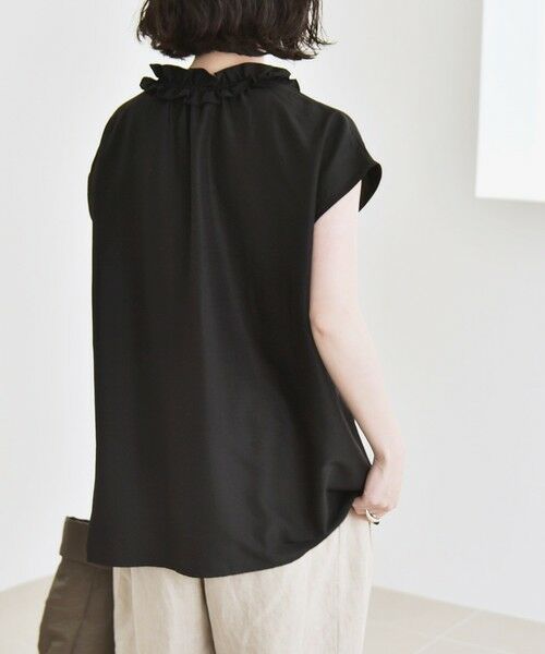 SHIPS / シップス シャツ・ブラウス | quaranciel:〈洗濯機可能〉フリルカラー リボン フレンチスリーブ ブラウス | 詳細9