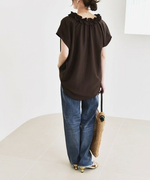 SHIPS / シップス シャツ・ブラウス | quaranciel:〈洗濯機可能〉フリルカラー リボン フレンチスリーブ ブラウス | 詳細13