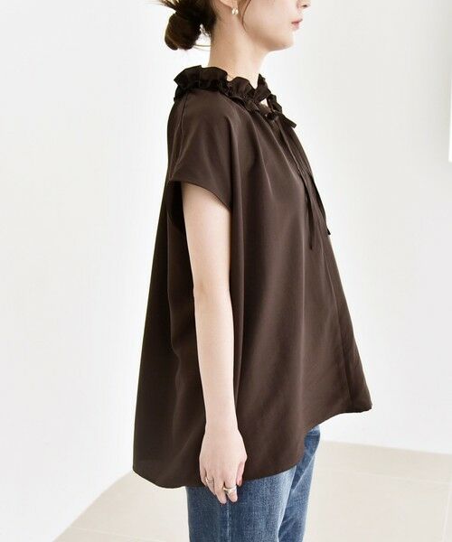 SHIPS / シップス シャツ・ブラウス | quaranciel:〈洗濯機可能〉フリルカラー リボン フレンチスリーブ ブラウス | 詳細26