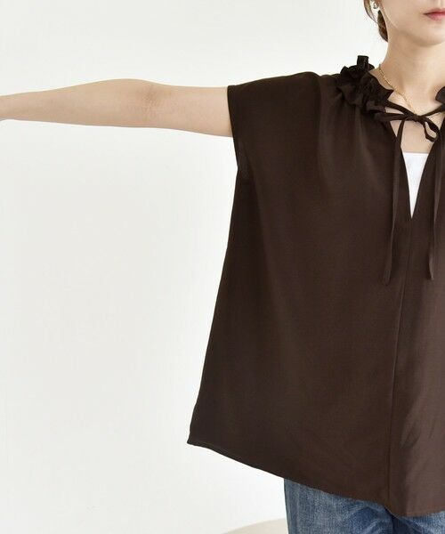 SHIPS / シップス シャツ・ブラウス | quaranciel:〈洗濯機可能〉フリルカラー リボン フレンチスリーブ ブラウス | 詳細28