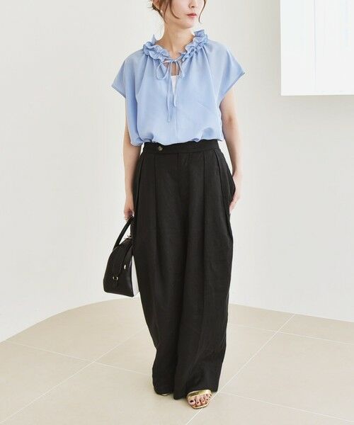 SHIPS / シップス シャツ・ブラウス | quaranciel:〈洗濯機可能〉フリルカラー リボン フレンチスリーブ ブラウス | 詳細29