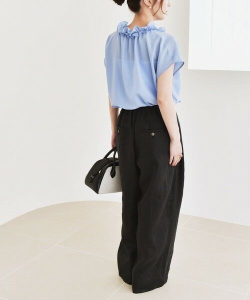 SHIPS / シップス シャツ・ブラウス | quaranciel:〈洗濯機可能〉フリルカラー リボン フレンチスリーブ ブラウス | 詳細30