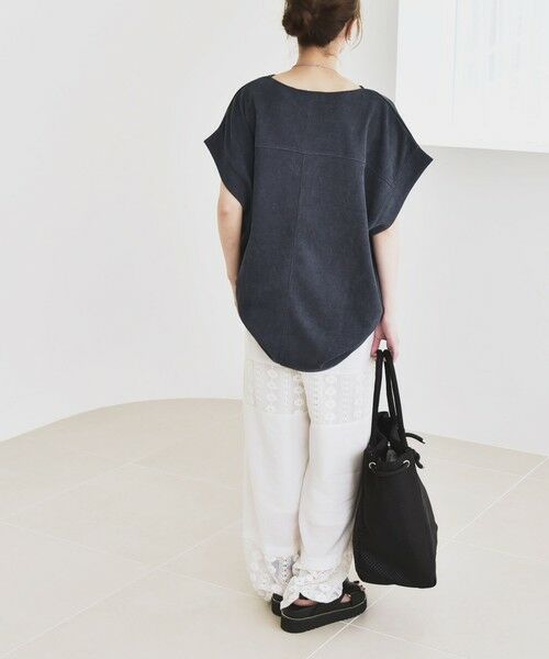 SHIPS / シップス カットソー | quaranciel:〈洗濯機可能〉ポリエステル ベロア ドロスト ルーズ プルオーバー | 詳細11