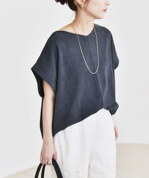 SHIPS / シップス カットソー | quaranciel:〈洗濯機可能〉ポリエステル ベロア ドロスト ルーズ プルオーバー | 詳細16