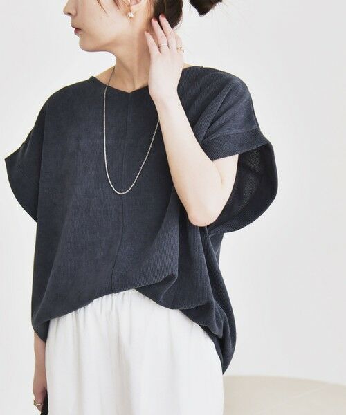 SHIPS / シップス カットソー | quaranciel:〈洗濯機可能〉ポリエステル ベロア ドロスト ルーズ プルオーバー | 詳細17