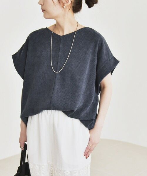 SHIPS / シップス カットソー | quaranciel:〈洗濯機可能〉ポリエステル ベロア ドロスト ルーズ プルオーバー | 詳細18