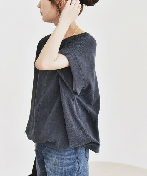 SHIPS / シップス カットソー | quaranciel:〈洗濯機可能〉ポリエステル ベロア ドロスト ルーズ プルオーバー | 詳細2