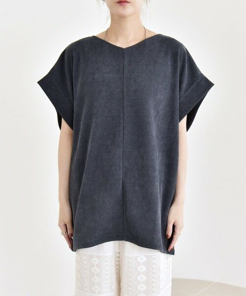 SHIPS / シップス カットソー | quaranciel:〈洗濯機可能〉ポリエステル ベロア ドロスト ルーズ プルオーバー | 詳細26