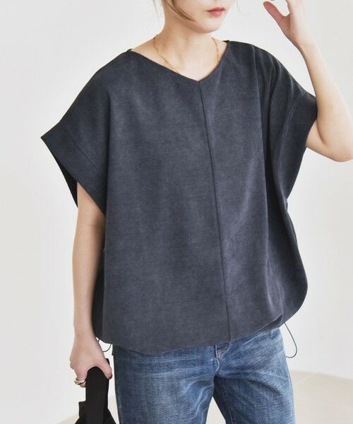 SHIPS / シップス カットソー | quaranciel:〈洗濯機可能〉ポリエステル ベロア ドロスト ルーズ プルオーバー | 詳細4