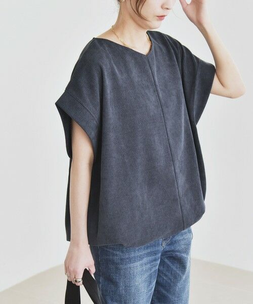 SHIPS / シップス カットソー | quaranciel:〈洗濯機可能〉ポリエステル ベロア ドロスト ルーズ プルオーバー | 詳細5