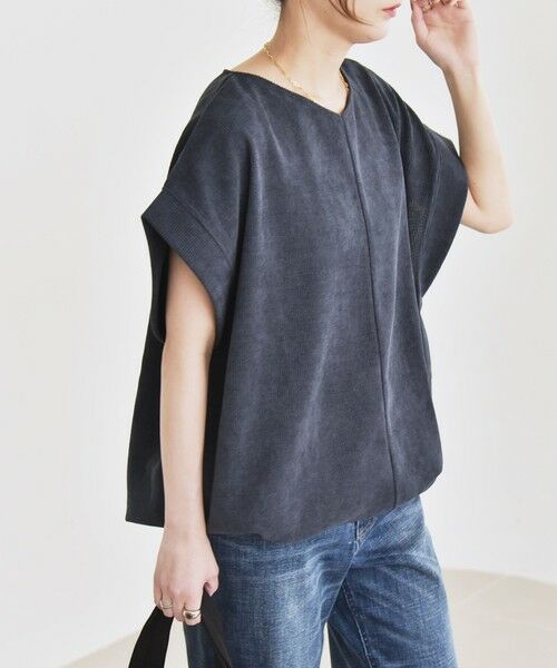 SHIPS / シップス カットソー | quaranciel:〈洗濯機可能〉ポリエステル ベロア ドロスト ルーズ プルオーバー | 詳細6