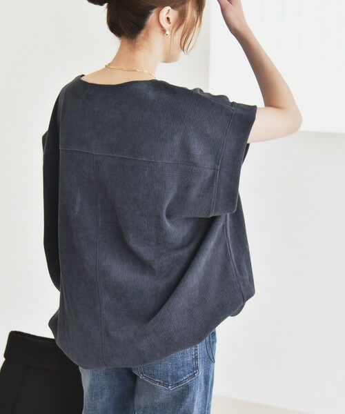 SHIPS / シップス カットソー | quaranciel:〈洗濯機可能〉ポリエステル ベロア ドロスト ルーズ プルオーバー | 詳細8