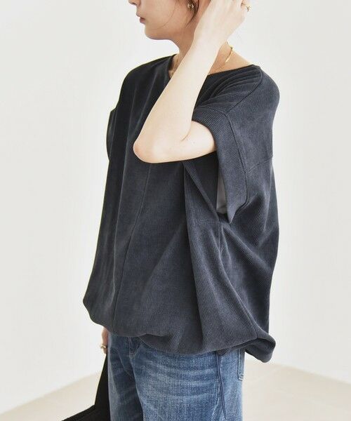 SHIPS / シップス カットソー | quaranciel:〈洗濯機可能〉ポリエステル ベロア ドロスト ルーズ プルオーバー | 詳細9