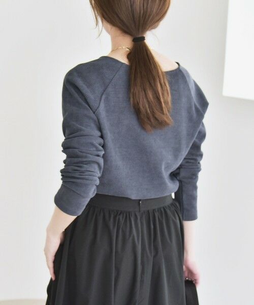 SHIPS / シップス カットソー（半袖以外） | quaranciel:〈洗濯機可能〉ポリエステル ベロア スクエア ネック プルオーバー | 詳細11