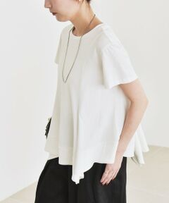 SHIPS / シップス Tシャツ | quaranciel:〈手洗い可能〉ハンカチーフヘム フレア クルーネック TEE