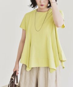 SHIPS / シップス Tシャツ | quaranciel:〈手洗い可能〉ハンカチーフヘム フレア クルーネック TEE