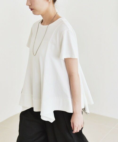 SHIPS / シップス Tシャツ | quaranciel:〈手洗い可能〉ハンカチーフヘム フレア クルーネック TEE | 詳細5