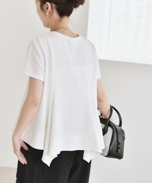 SHIPS / シップス Tシャツ | quaranciel:〈手洗い可能〉ハンカチーフヘム フレア クルーネック TEE | 詳細8