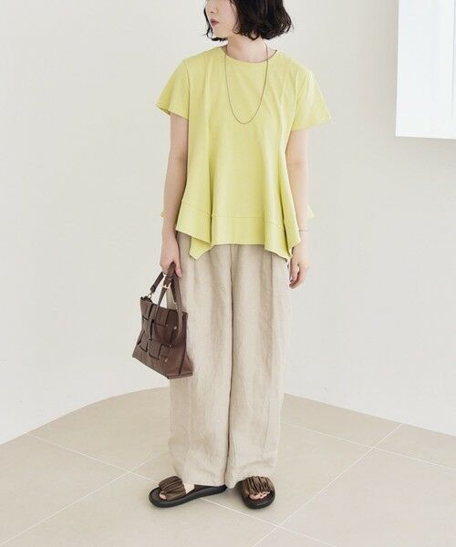 SHIPS / シップス Tシャツ | quaranciel:〈手洗い可能〉ハンカチーフヘム フレア クルーネック TEE | 詳細20