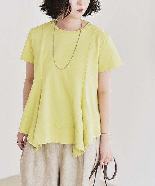 SHIPS / シップス Tシャツ | quaranciel:〈手洗い可能〉ハンカチーフヘム フレア クルーネック TEE | 詳細22