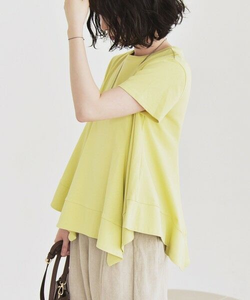 SHIPS / シップス Tシャツ | quaranciel:〈手洗い可能〉ハンカチーフヘム フレア クルーネック TEE | 詳細23