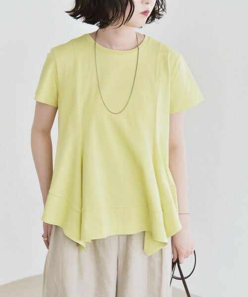 SHIPS / シップス Tシャツ | quaranciel:〈手洗い可能〉ハンカチーフヘム フレア クルーネック TEE | 詳細25