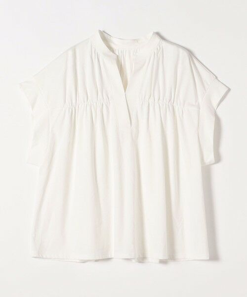 SHIPS / シップス Tシャツ | quaranciel:〈手洗い可能〉ギャザー スキッパー バンドカラー プルオーバー | 詳細9