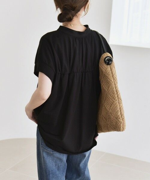 SHIPS / シップス Tシャツ | quaranciel:〈手洗い可能〉ギャザー スキッパー バンドカラー プルオーバー | 詳細19