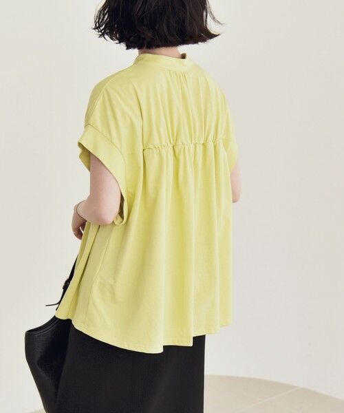 SHIPS / シップス Tシャツ | quaranciel:〈手洗い可能〉ギャザー スキッパー バンドカラー プルオーバー | 詳細28