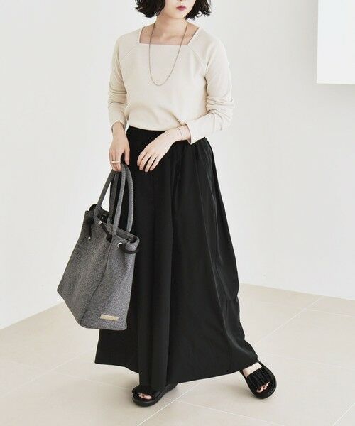 SHIPS / シップス その他パンツ | quaranciel:〈洗濯機可能〉タイプライター ギャザー ワイド キュロット パンツ | 詳細1