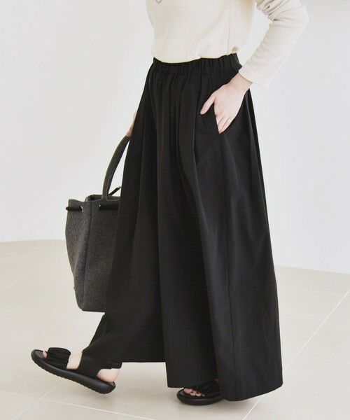 SHIPS / シップス その他パンツ | quaranciel:〈洗濯機可能〉タイプライター ギャザー ワイド キュロット パンツ | 詳細4