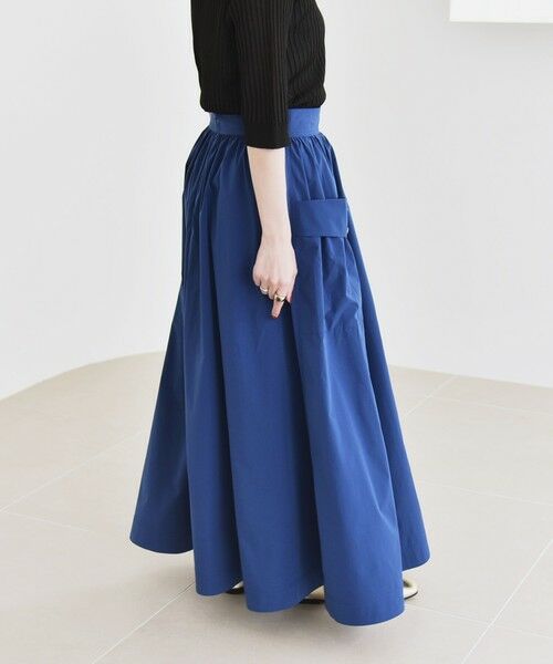 SHIPS / シップス ロング・マキシ丈スカート | quaranciel:〈洗濯機可能〉タイプライター ギャザー フレア ポケット スカート | 詳細14