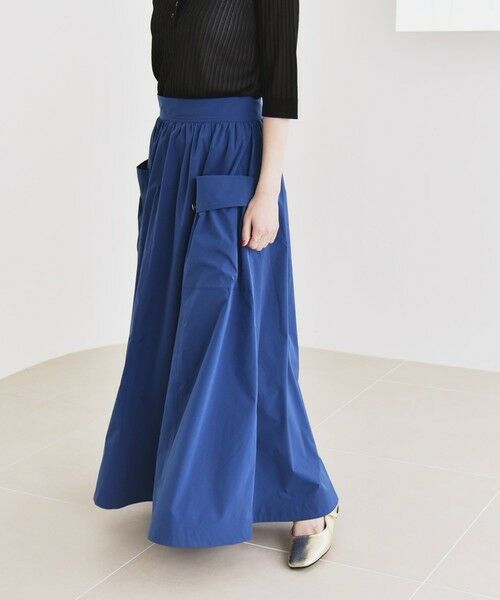 SHIPS / シップス ロング・マキシ丈スカート | quaranciel:〈洗濯機可能〉タイプライター ギャザー フレア ポケット スカート | 詳細17