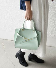 SHIPS / シップス ハンドバッグ | 《一部追加予約》SHIPS any: ベルト デザイン 2WAY スクエア バッグ