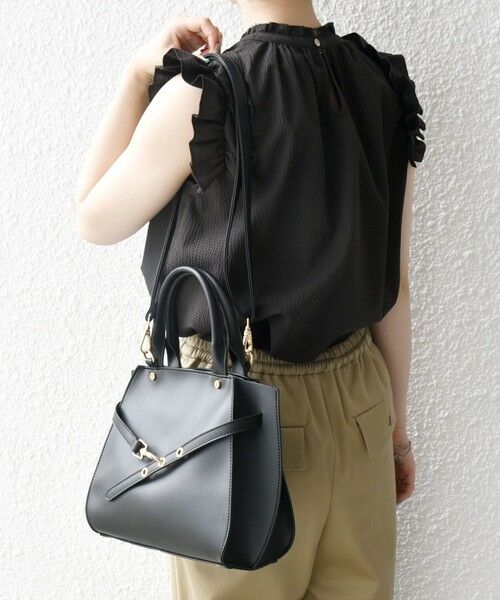 SHIPS / シップス ハンドバッグ | SHIPS any: ベルト デザイン 2WAY スクエア バッグ | 詳細2