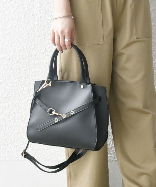 SHIPS / シップス ハンドバッグ | SHIPS any: ベルト デザイン 2WAY スクエア バッグ | 詳細4