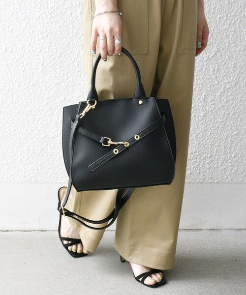 SHIPS / シップス ハンドバッグ | SHIPS any: ベルト デザイン 2WAY スクエア バッグ | 詳細5